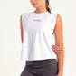 White Back Detail Top - tops, workout tops