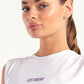 White Back Detail Top - tops, workout tops