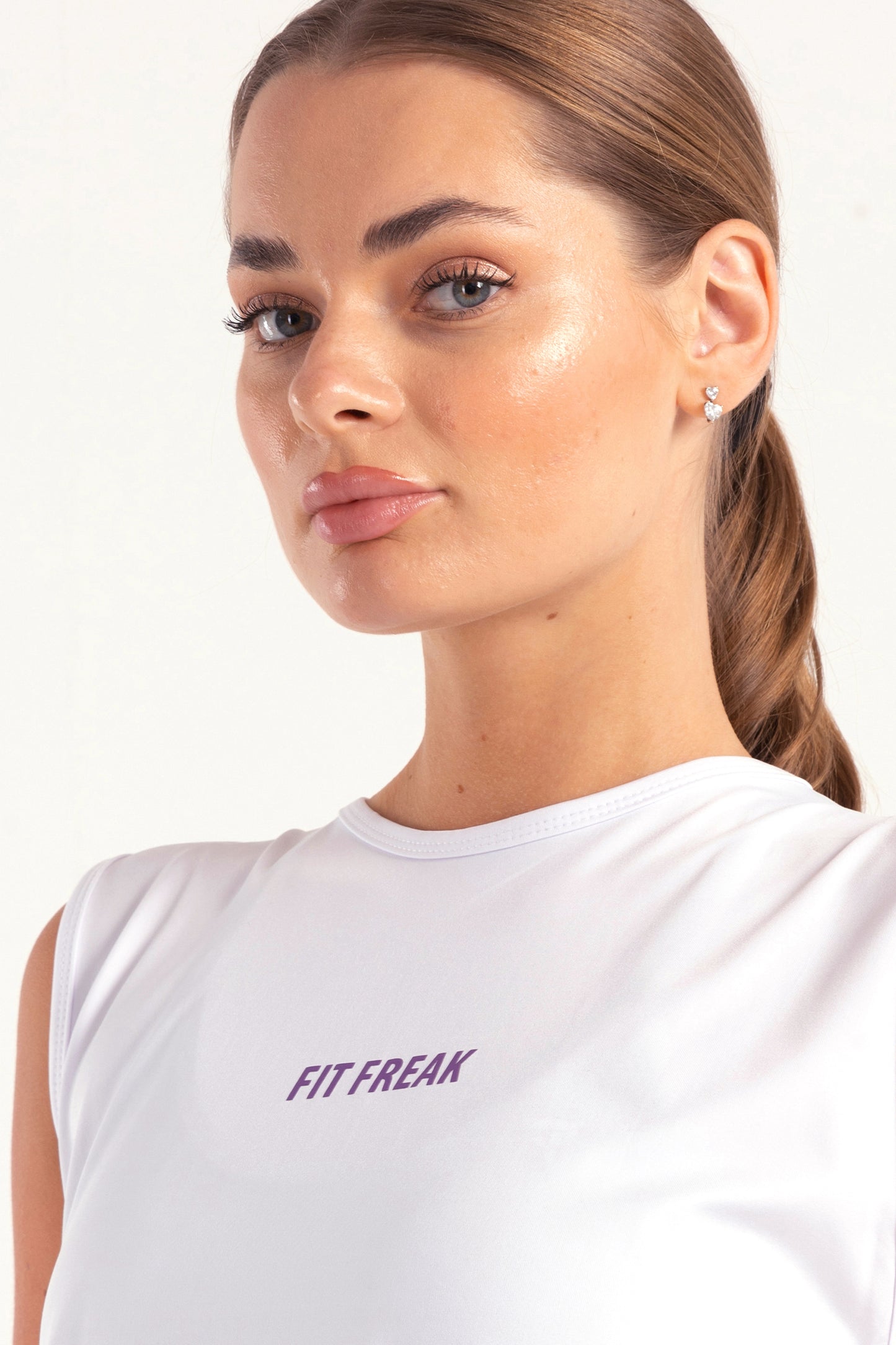 White Back Detail Top - tops, workout tops