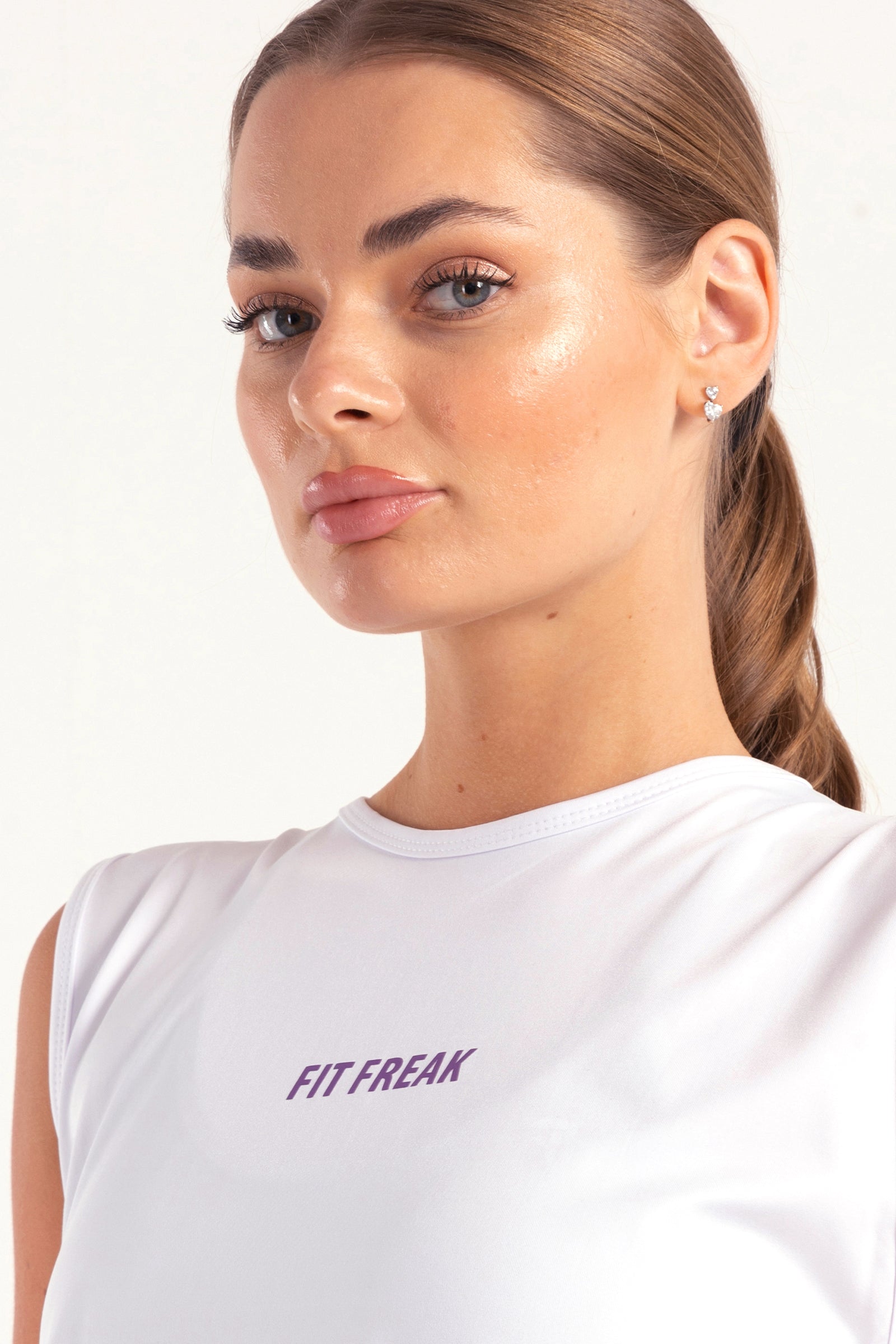 White Back Detail Top - tops, workout tops