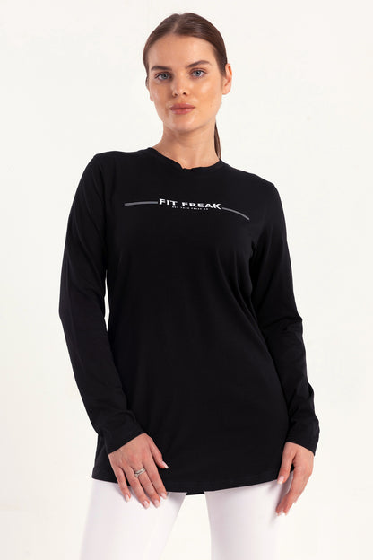 Black Limitless Long Sleeve Top - tops, workout tops