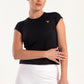 Black Strength Cap Sleeve Top