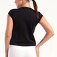 Black Strength Cap Sleeve Top