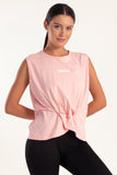 Pink Twist Knot Sleeveless Top