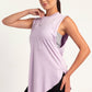 Lilac Round Hem Top - tops, workout tops