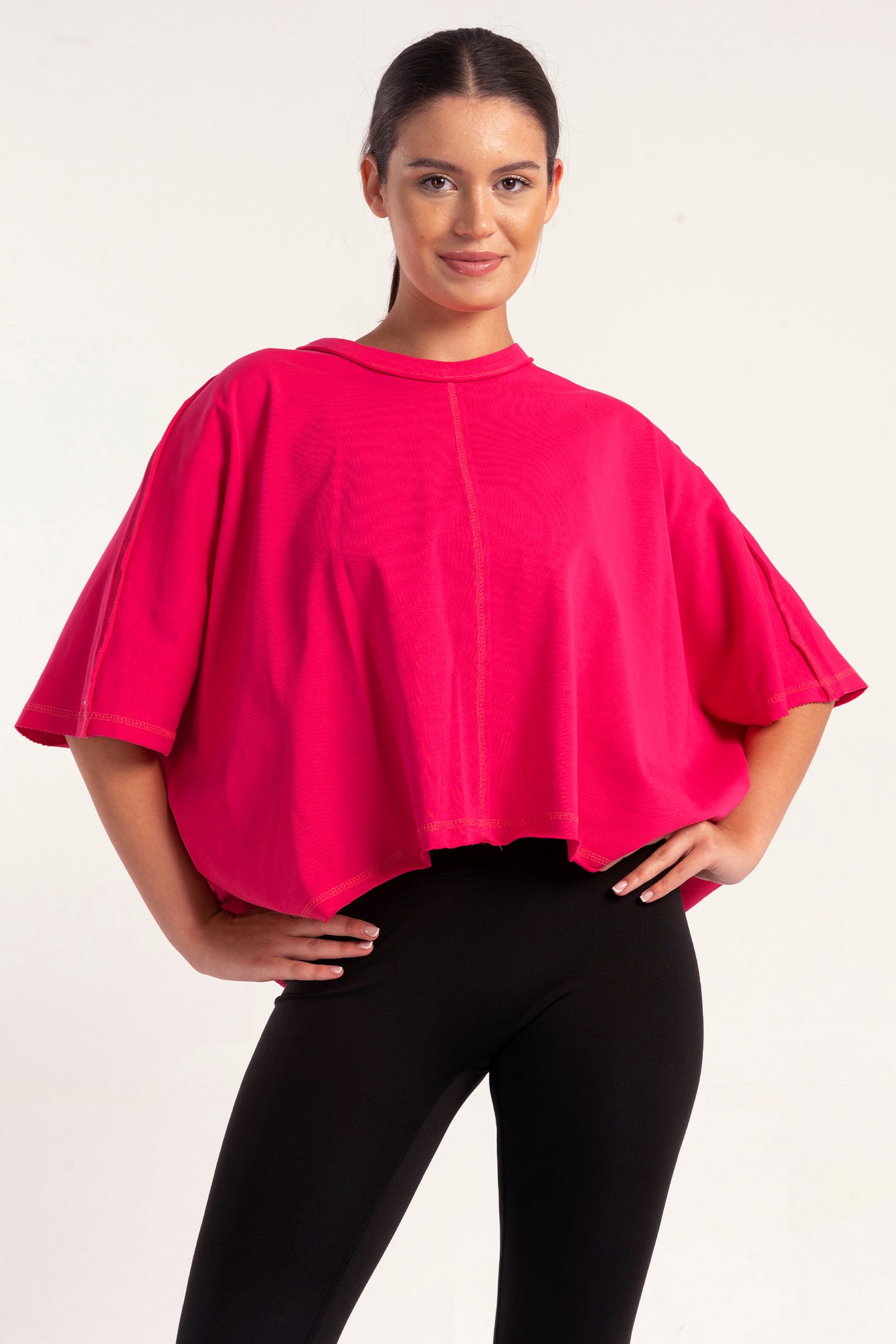 Fuchsia Flow Boxy Top