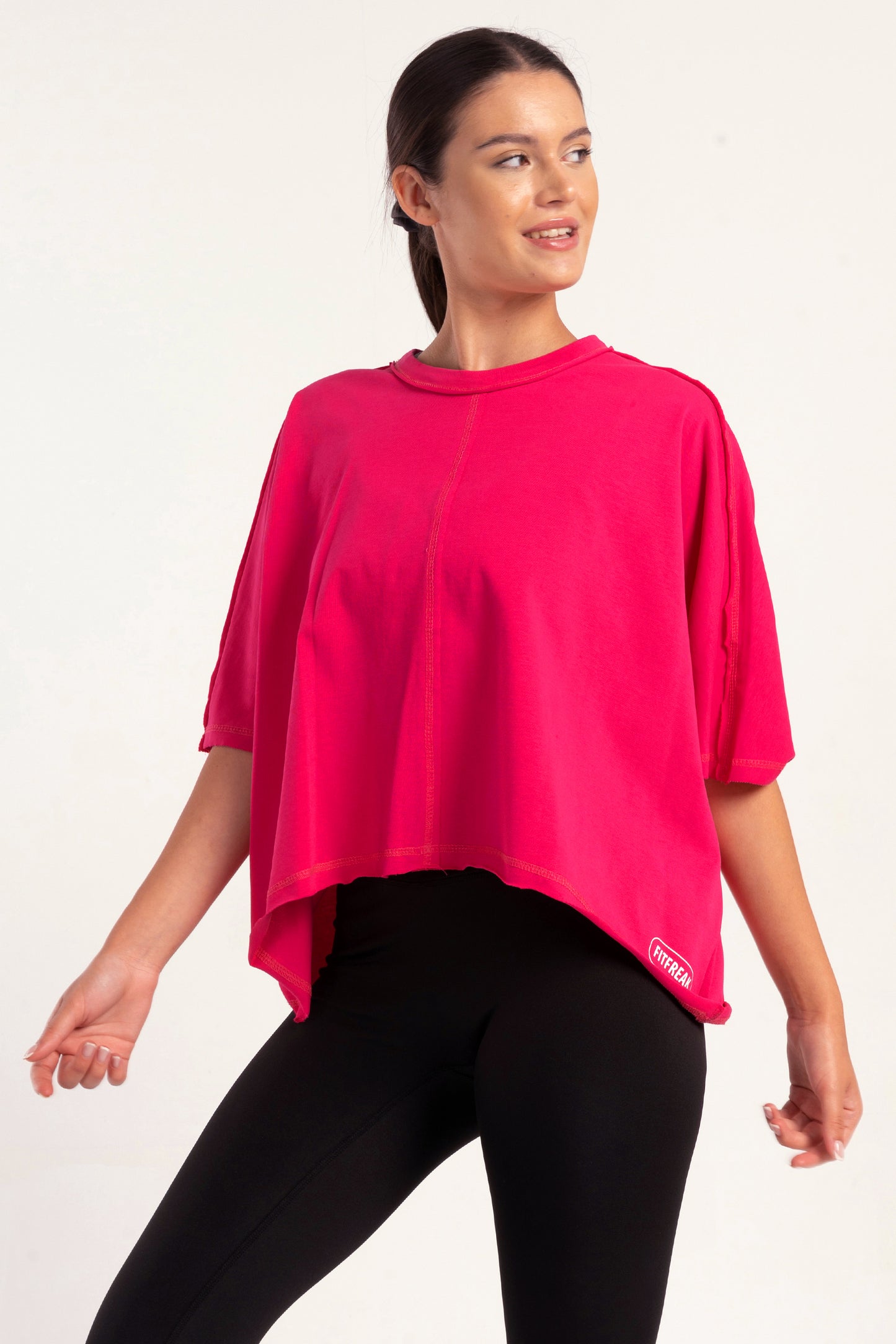 Fuchsia Flow Boxy Top