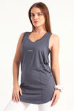Smoke Grey Sleeveless Top