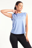 Sky Blue Back Detail Top