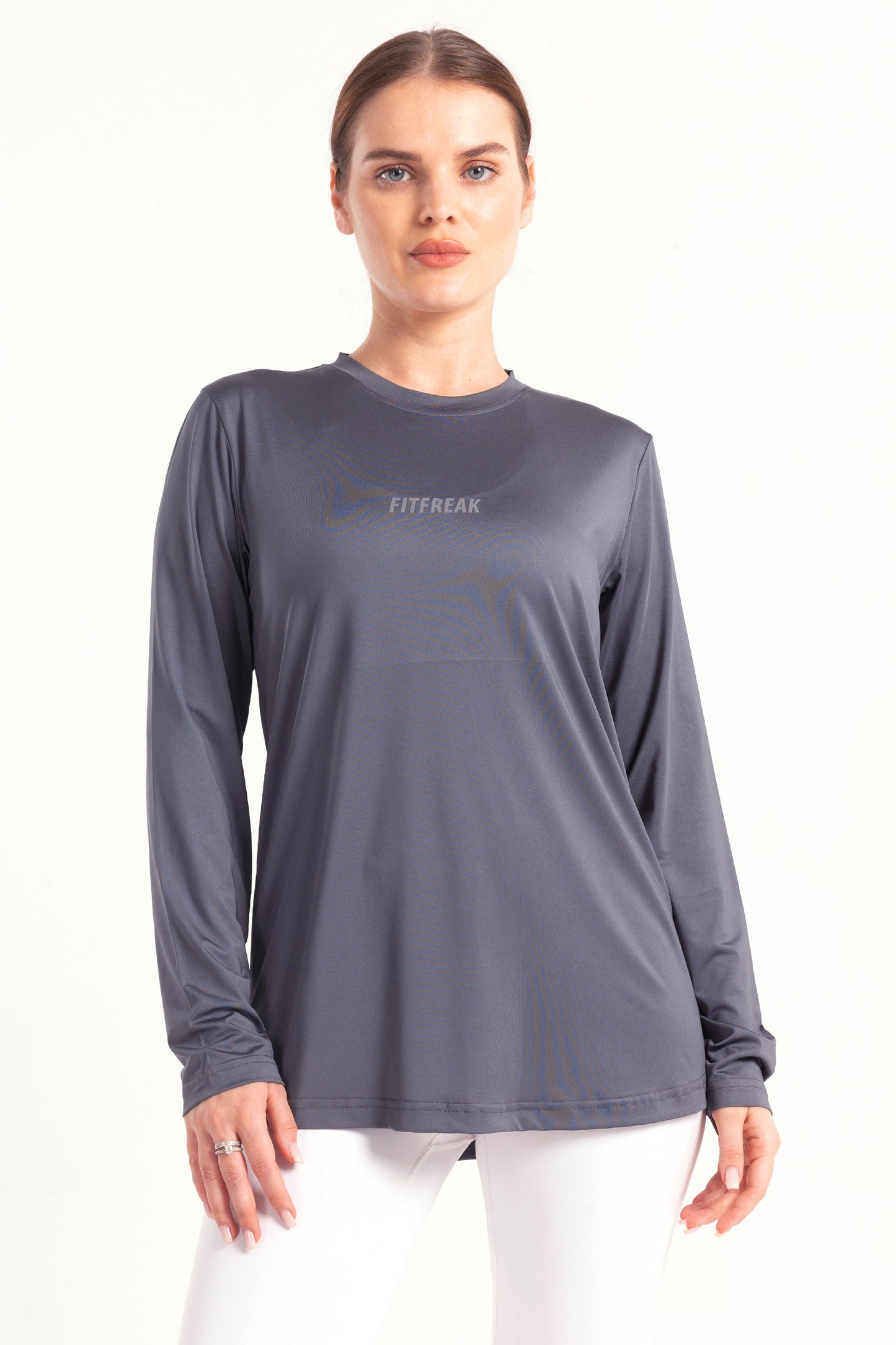 Smoke Grey Long Sleeve Top