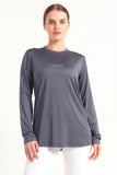 Smoke Grey Long Sleeve Top