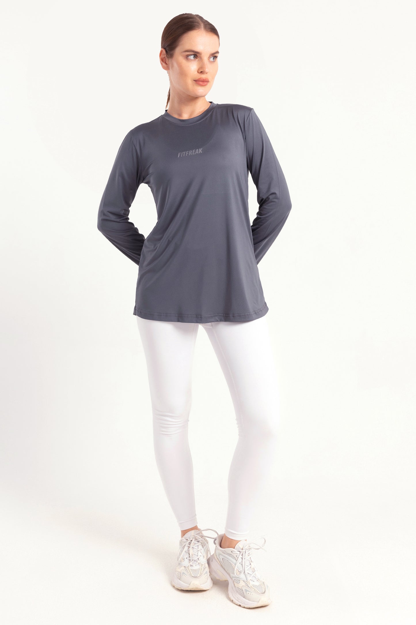Smoke Grey Long Sleeve Top