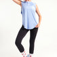 Sky Blue Round Hem Top