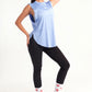 Sky Blue Round Hem Top