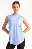 Sky Blue Round Hem Top