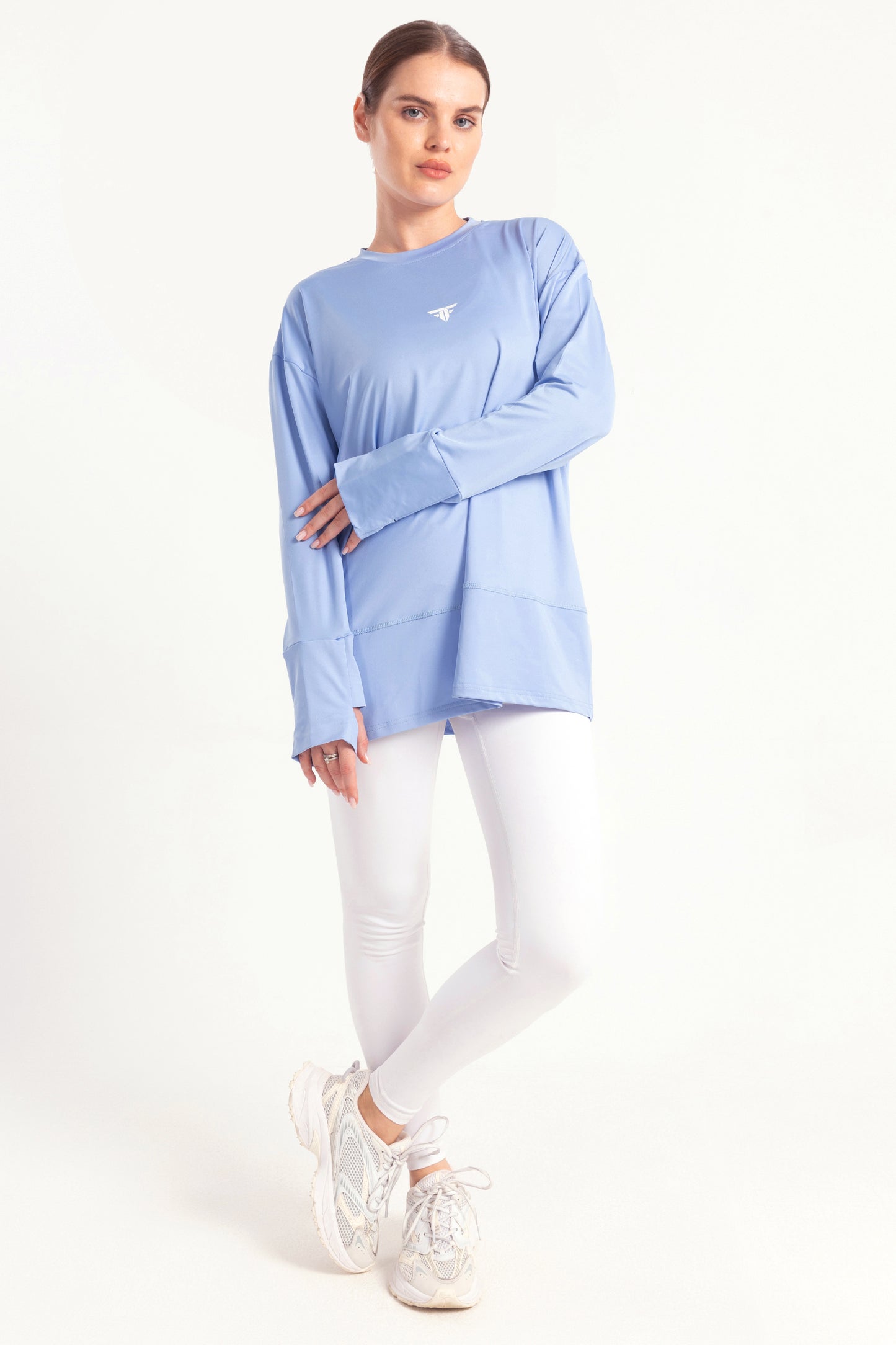 Sky Blue Warm-Up Modest Top