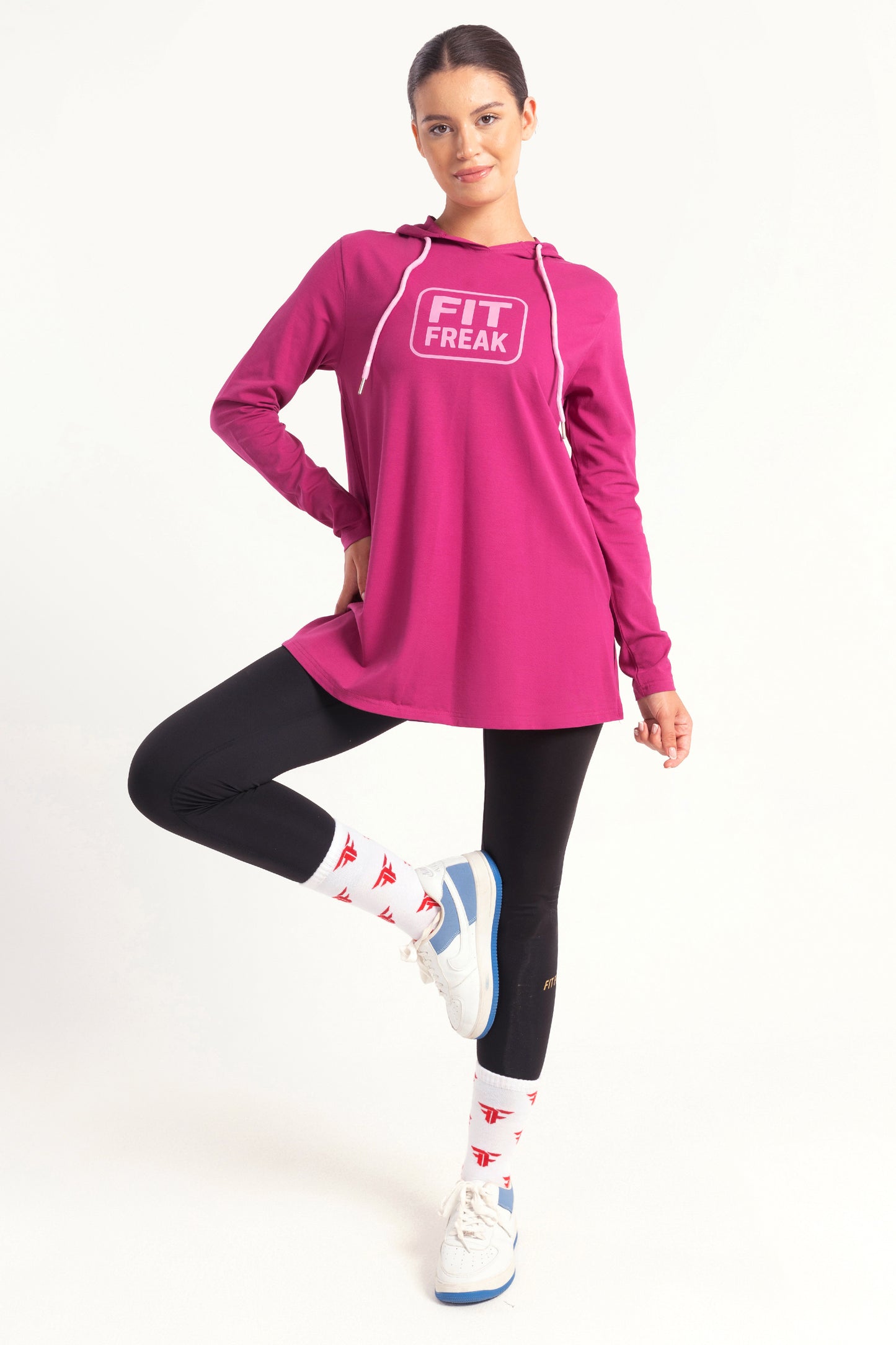 Purple Limitless Fit Freak Print Hoodie