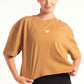 Toffee Core Statement Cropped T-shirt
