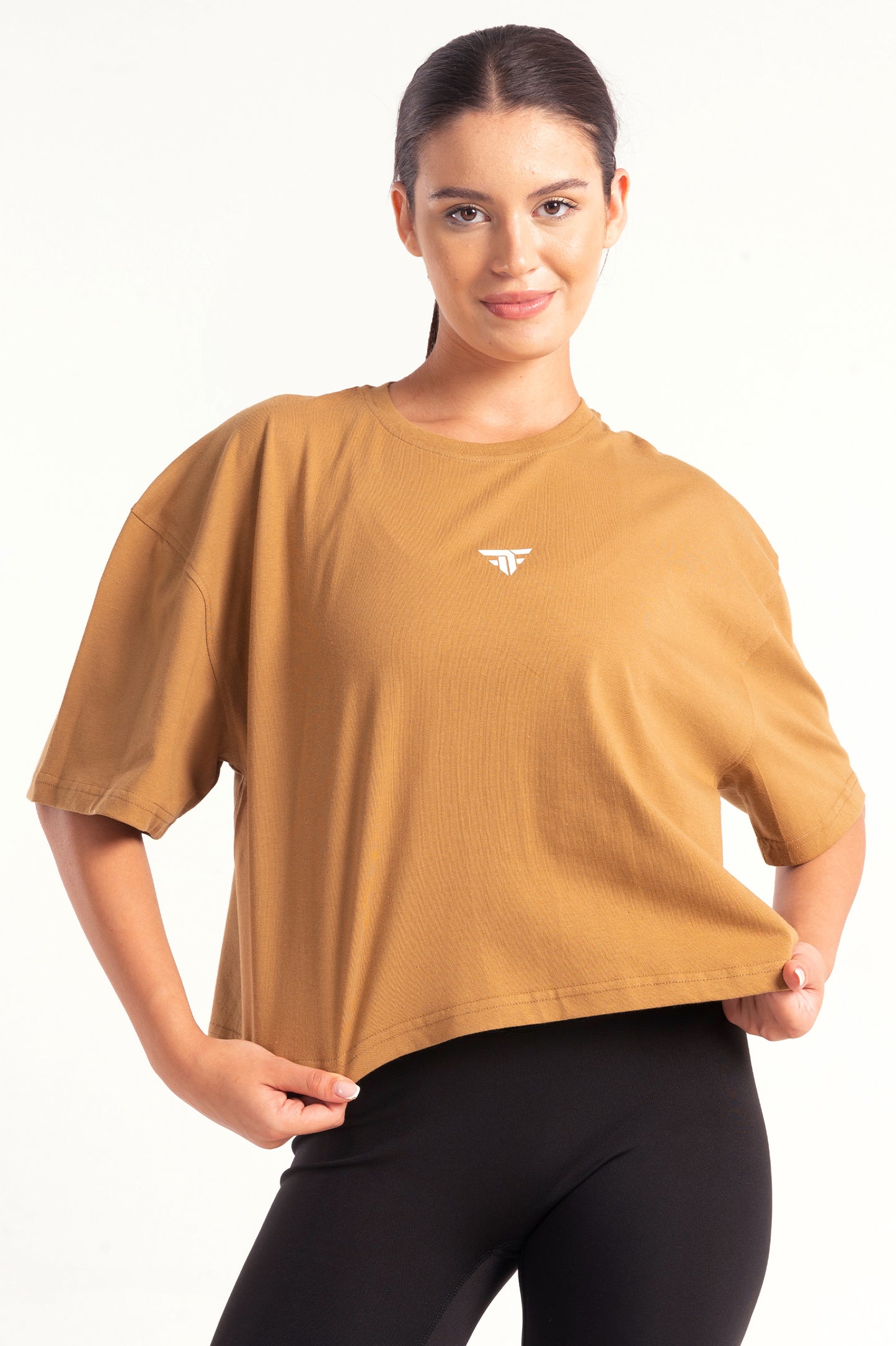 Toffee Core Statement Cropped T-shirt