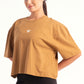 Toffee Core Statement Cropped T-shirt