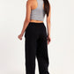 Black Pop Print Sweatpants