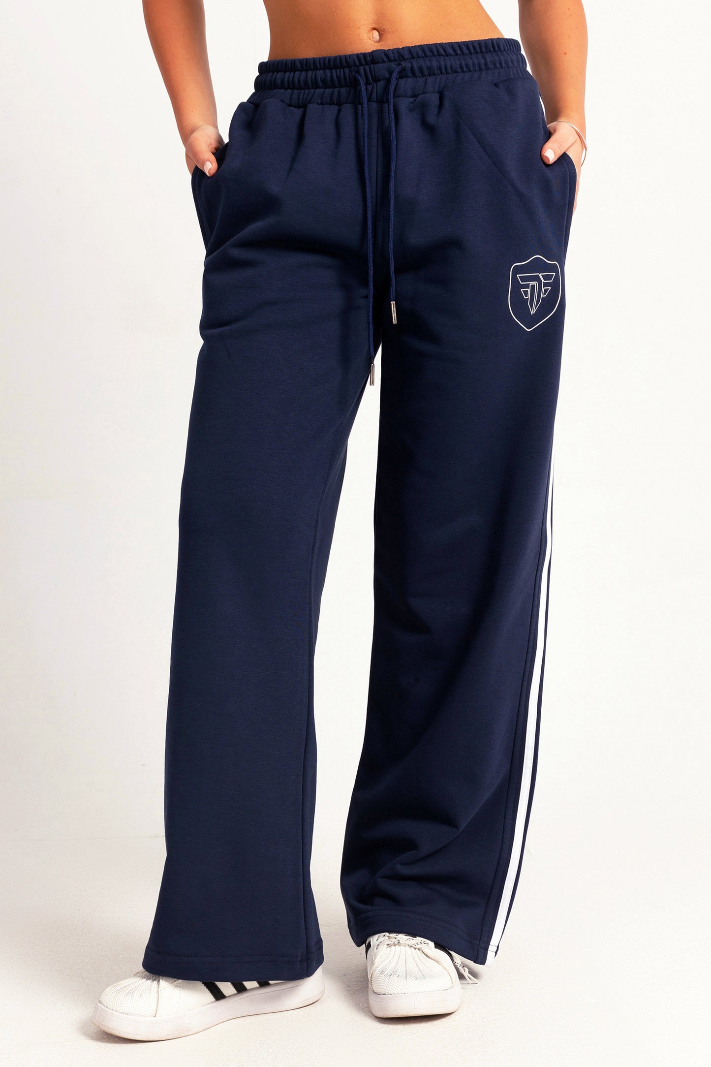 Navy Game On Shield Sweatpants