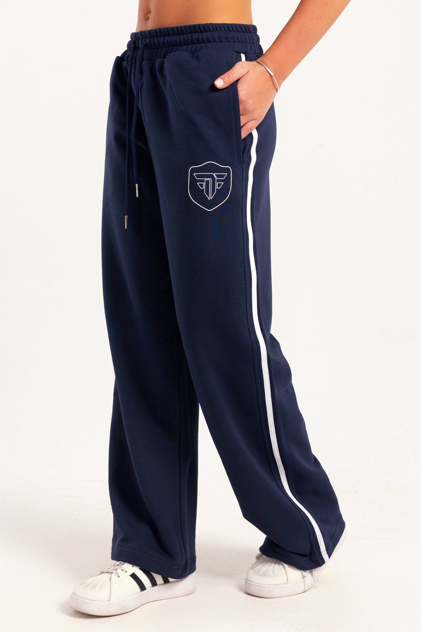 Navy Game On Shield Sweatpants