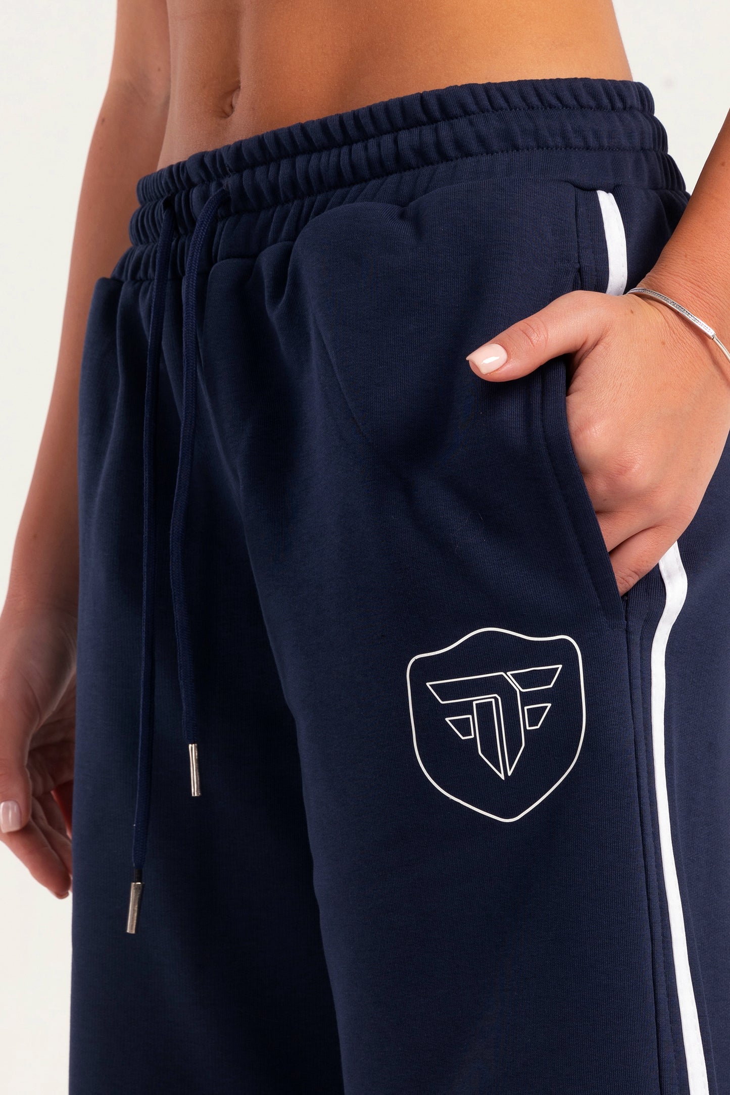 Navy Game On Shield Sweatpants