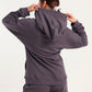 Grey Elite Crest Oversized Hoodie