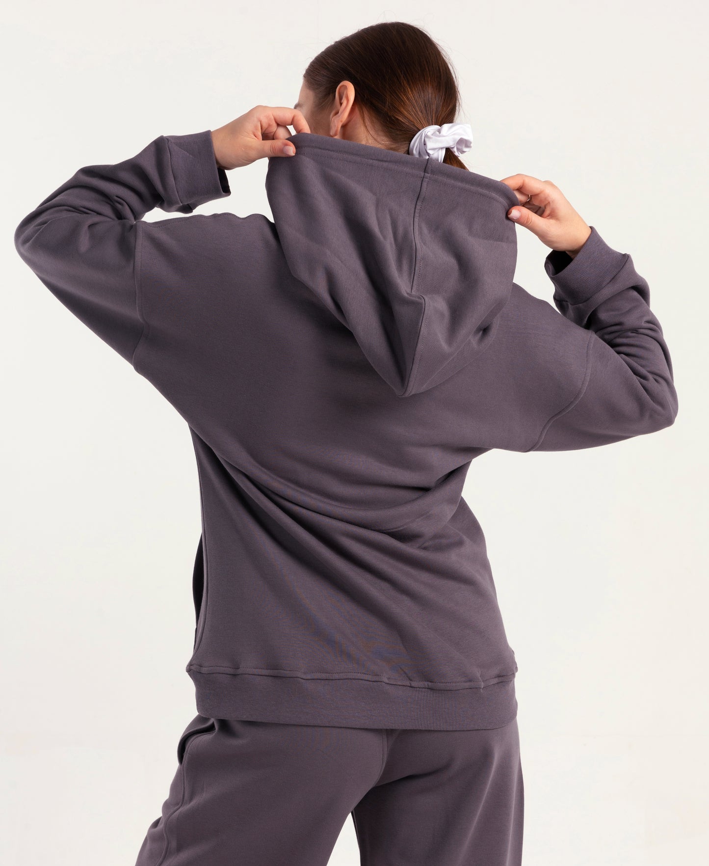 Grey Elite Crest Oversized Hoodie