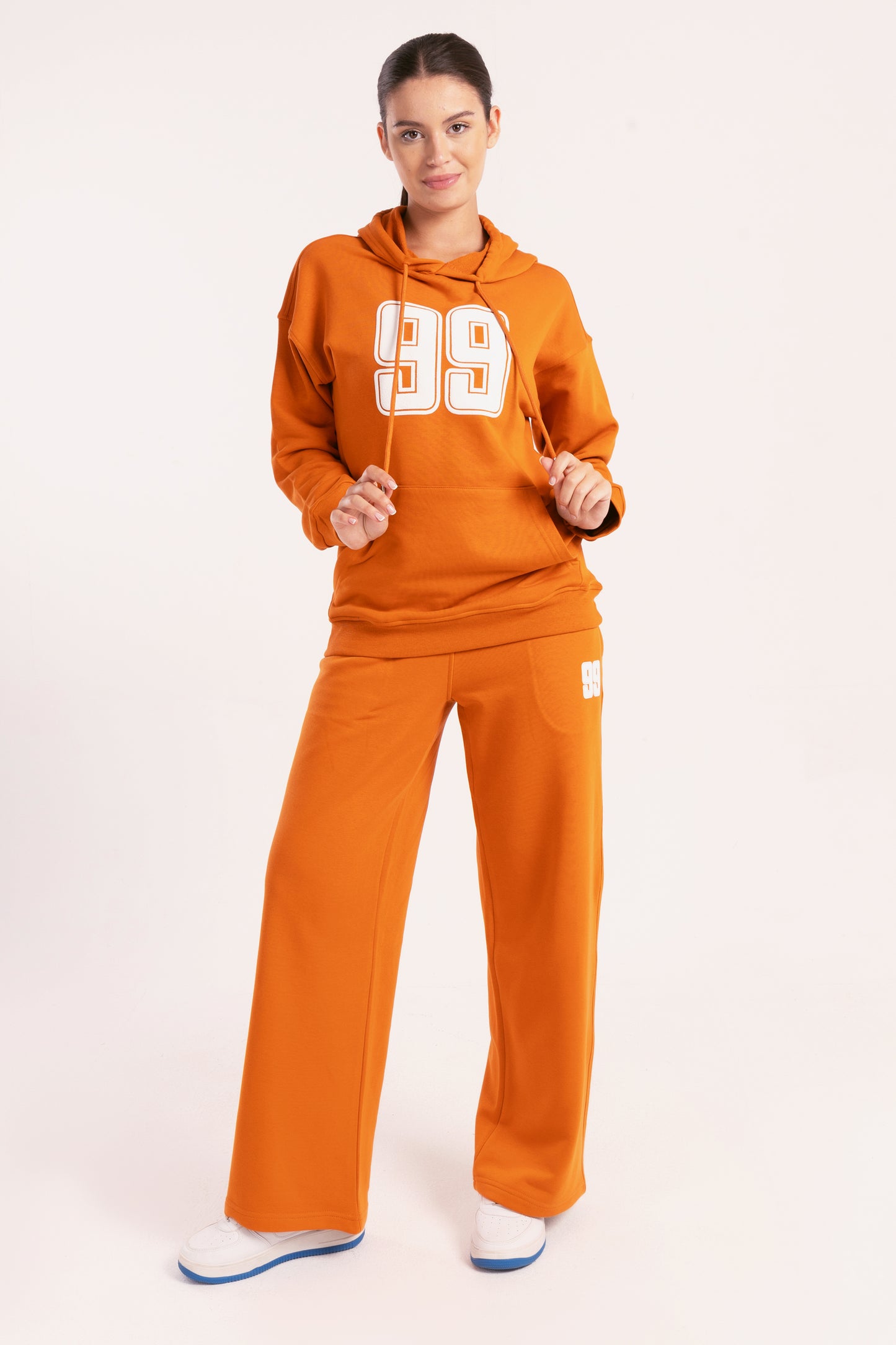 Burnt Orange Ninety-Nine Oversized Hoodie