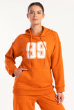 Burnt Orange Ninety-Nine Oversized Hoodie