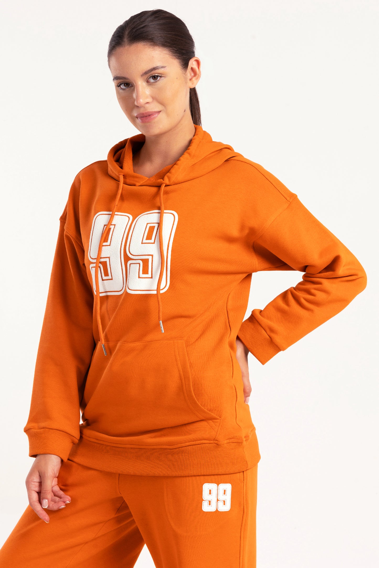 Burnt Orange Ninety-Nine Oversized Hoodie