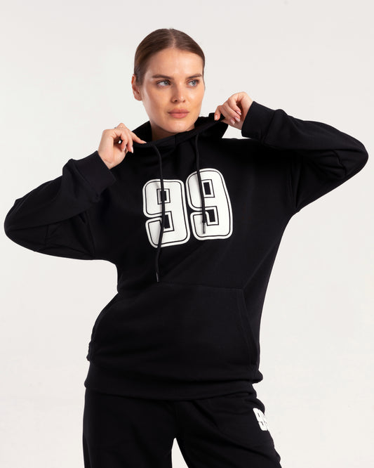 Black Ninety-Nine Oversized Hoodie