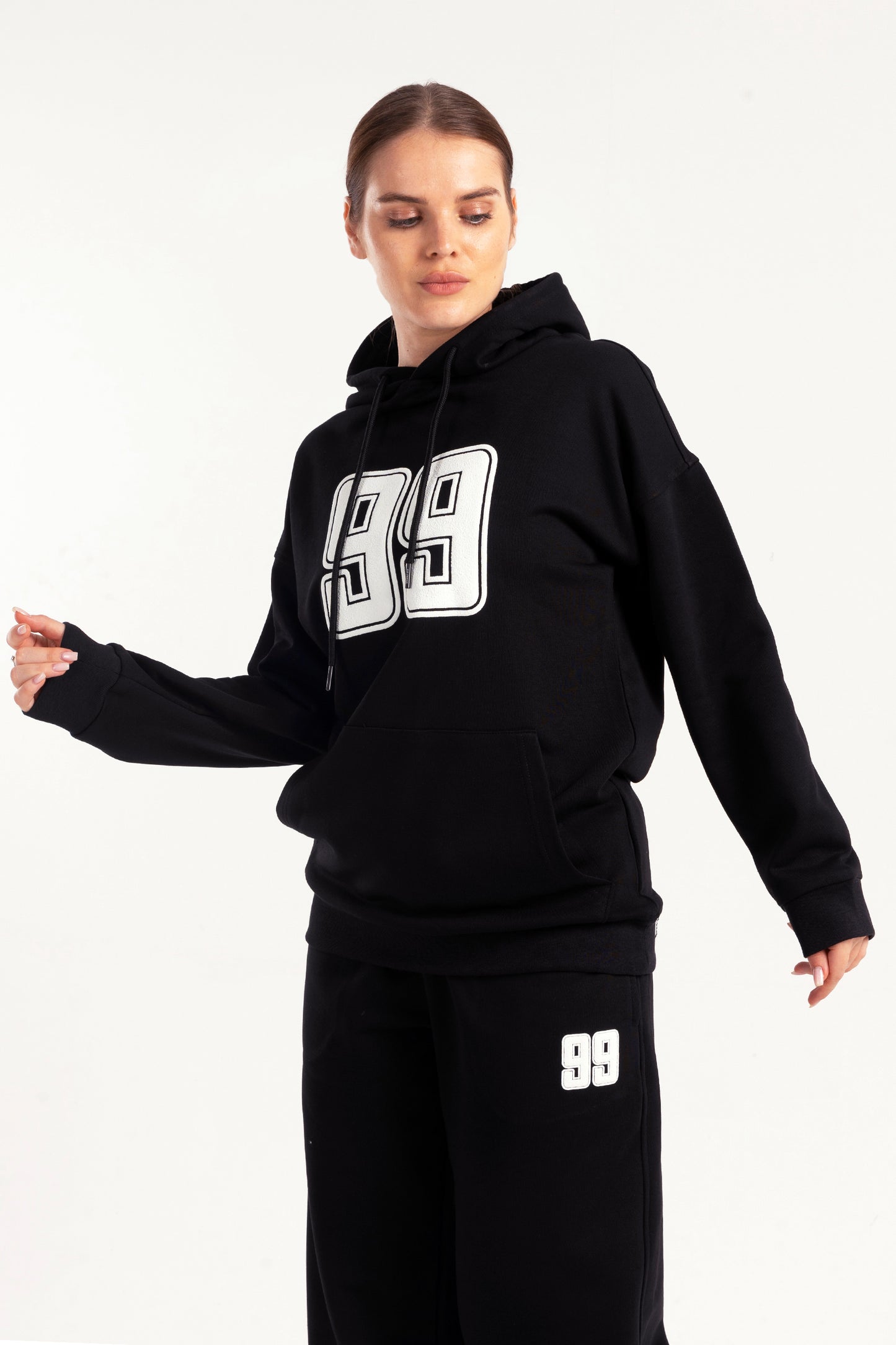 Black Ninety-Nine Oversized Hoodie