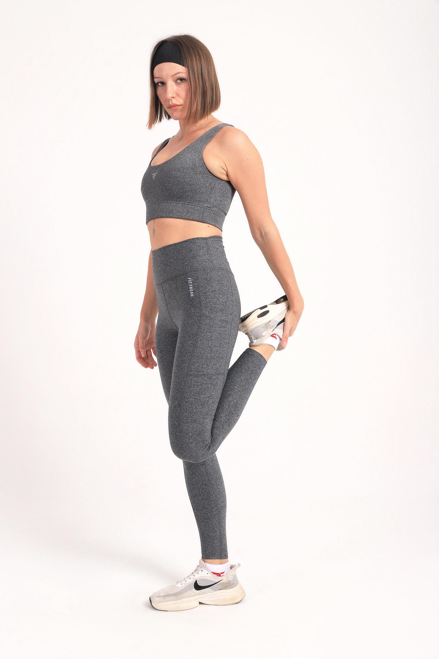 Dark Gray Heather Molded Cup Sports Bra