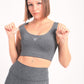 Dark Gray Heather Molded Cup Sports Bra