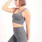 Dark Gray Heather Molded Cup Sports Bra