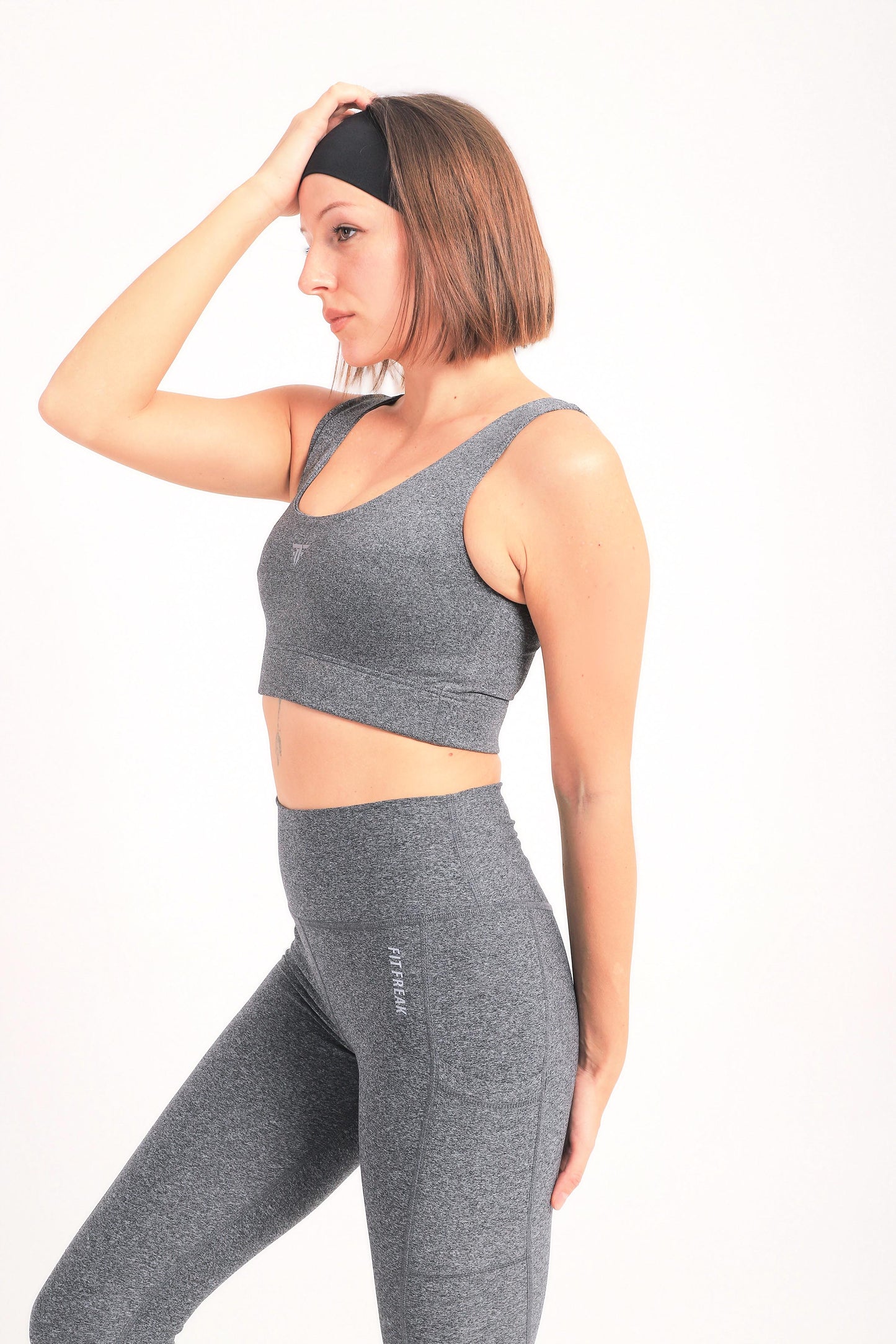 Dark Gray Heather Molded Cup Sports Bra