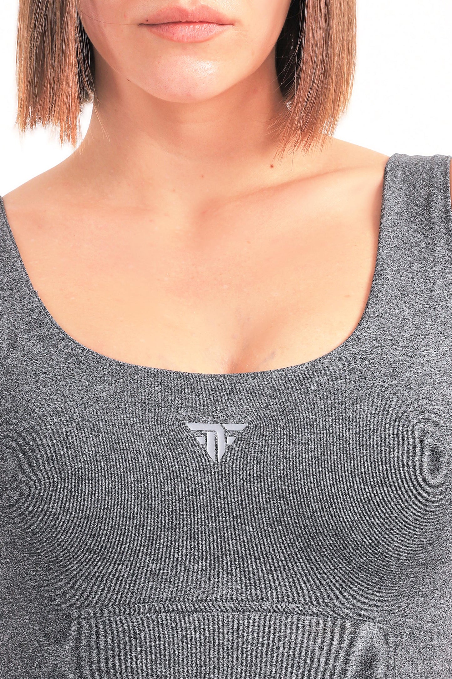 Dark Gray Heather Molded Cup Sports Bra