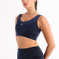 Dark Blue Molded Cup Sports Bra - sports bras, support
