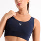 Dark Blue Molded Cup Sports Bra - sports bras, support