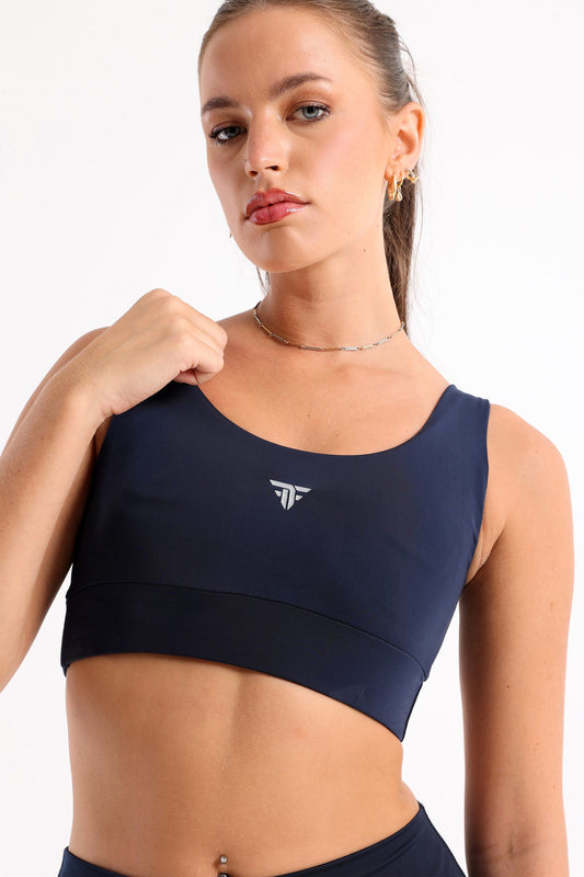 Dark Blue Molded Cup Sports Bra