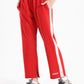 Classic Slit Sweatpants In Red