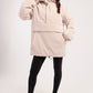 Beige Cloud Zip Up Hoodie