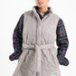 Silver Long Puffer Vest