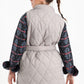 Silver Long Puffer Vest