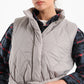 Silver Long Puffer Vest