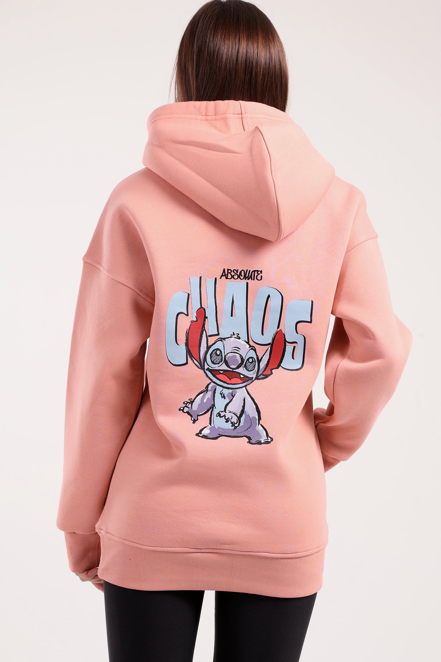 Chaotic stitch print hoodie