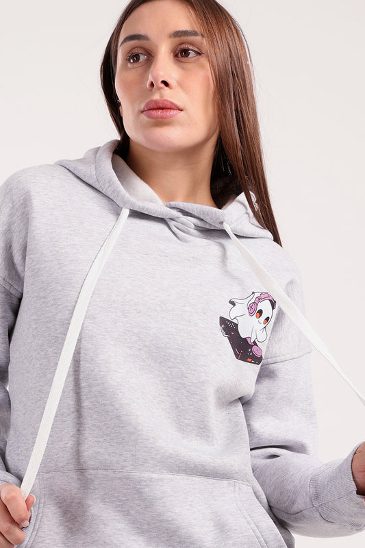 Boo Groove Time Print Hoodie